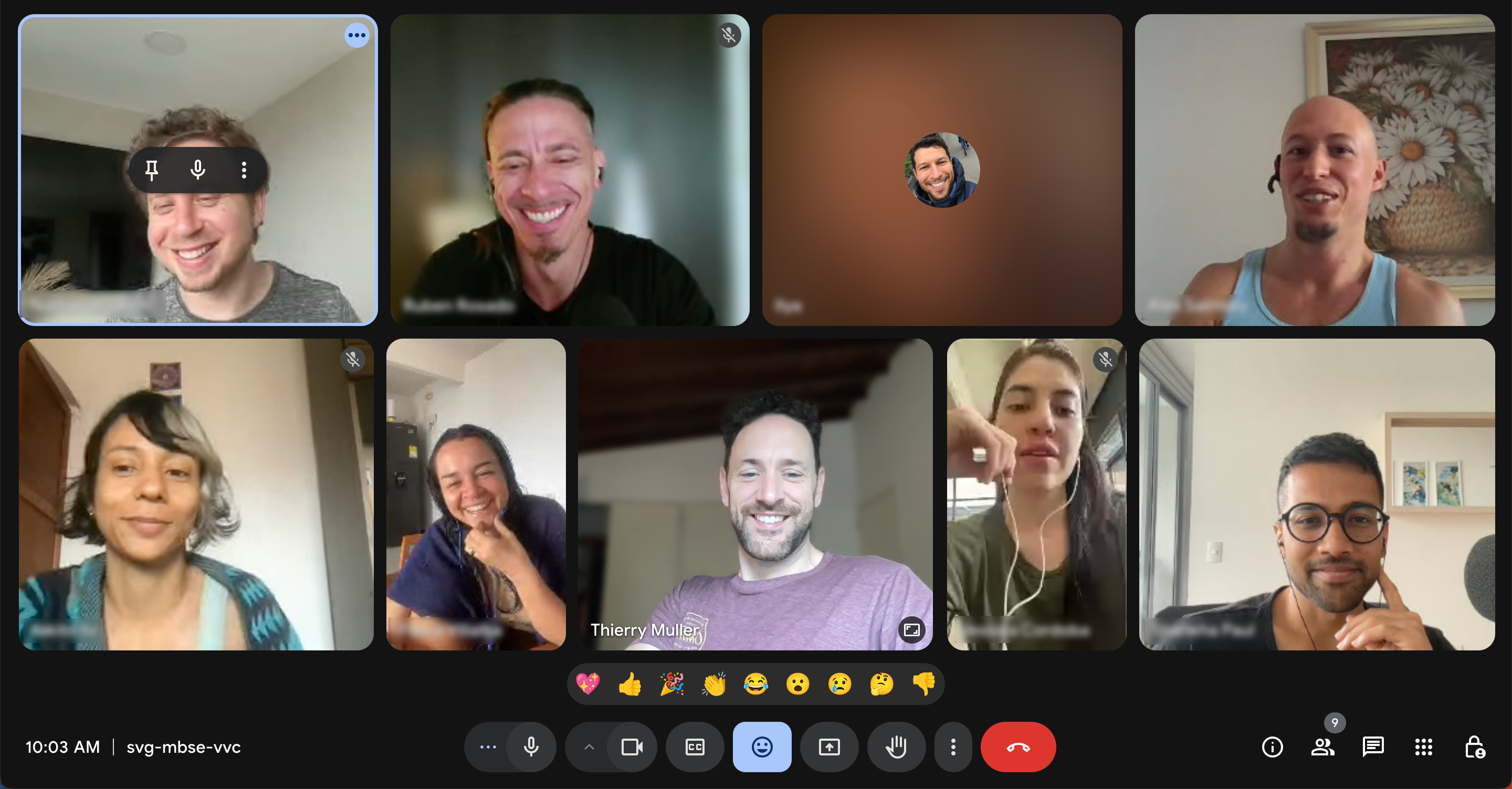 A live cohort call in progress